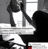 Démonstration d'impression de monotypes