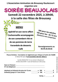 Soirée Beaujolais Nouveau