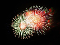 Feu d'artifice au lac de Madine