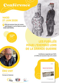 Conférence : Les fusillés pour l'exemple lors de la Grande Guerre